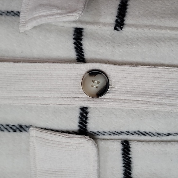 Nordstrom Melloday Ivory & Black Grid like patternJacket with Side Seam Pockets - Picture 11 of 16